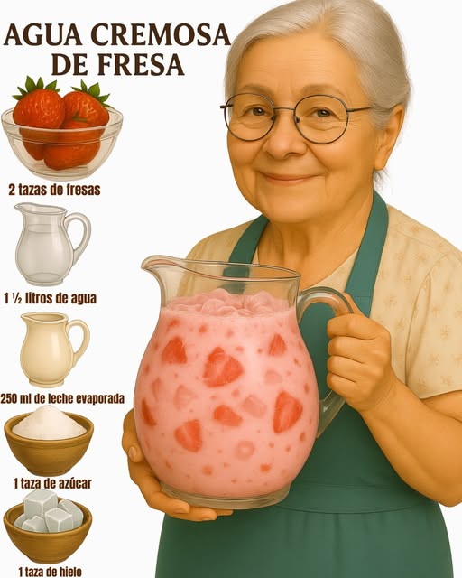 Agua Cremosa de Fresa