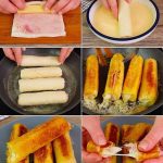 Rollitos de Pan con Jamón y Queso