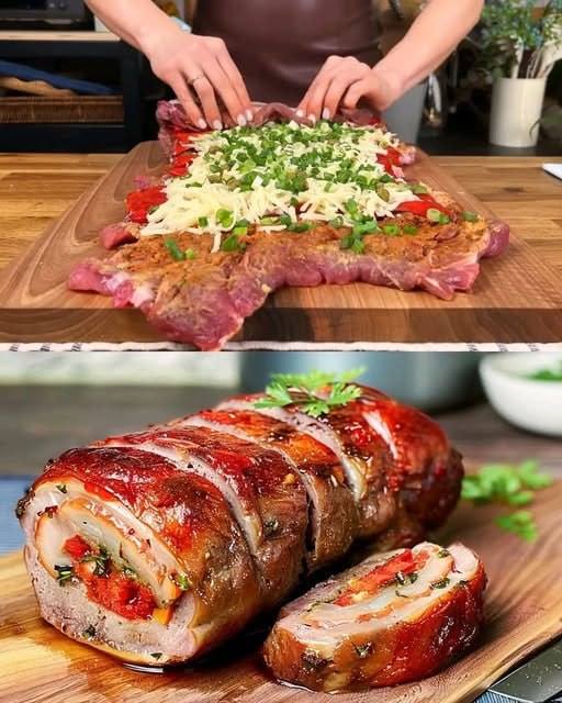Receta de Carne Rellena al Horno