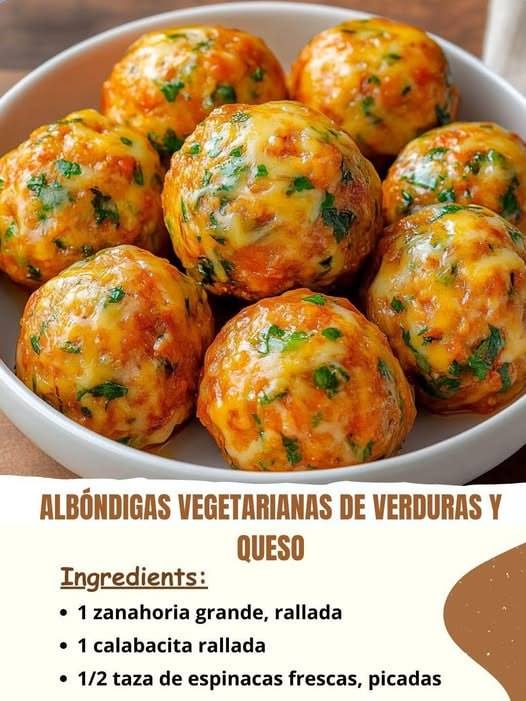 Albóndigas Vegetarianas de Verduras y Queso