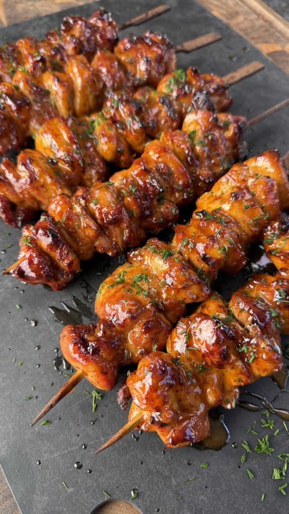Hot Honey Chicken Skewers 🍯🌶️🍗