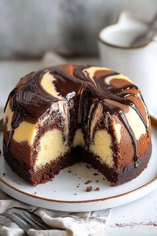 Pastel Marmolado de Chocolate