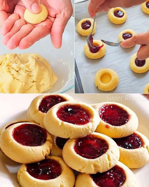 Galletas Huellas del Pulgar con Mermelada