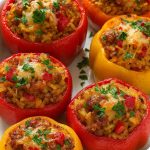 Pimientos rojos rellenos de carne