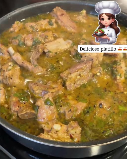 UNA DELICIA: “COSTILLAS EN SALSA VERDE TATEMADA