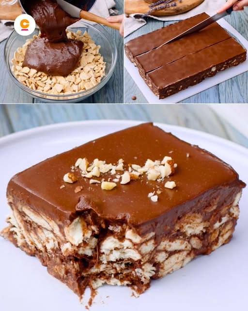Pastel Frío de Galletas con Chocolate: Postre Fácil y Sin Horno