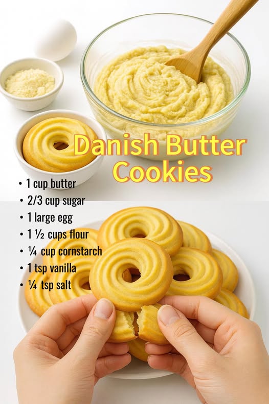 Receta de Galletas de Mantequilla Danesas