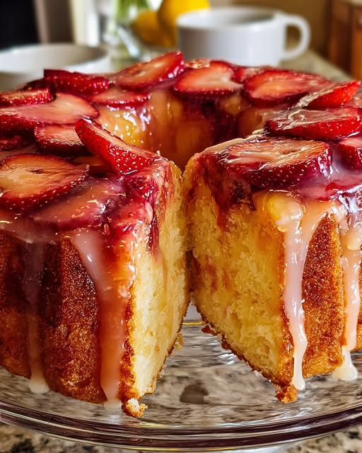 Gâteau Pound à la Fraise et à l’Ananas 🍓🍍