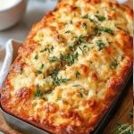 Cazuela de pan de ajo con queso mediterráneo: receta irresistible