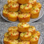 Mini Cupcakes Salados con Queso y Jamón