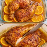 POLLO ASADO en salsa de NARANJA: una receta jugosa y llena de sabor