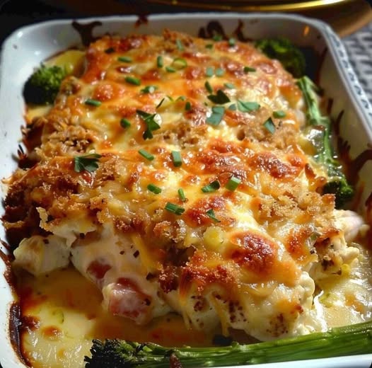 Gratinado de Pollo con Brócoli y Queso