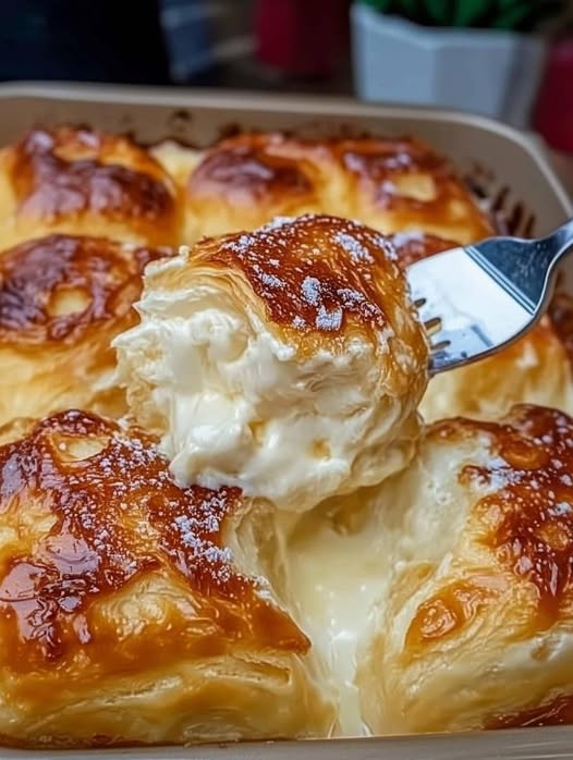 Cazuela de Cheesecake con Rollitos de Hojaldre