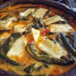 Rajas de Chile Poblano con Queso en Caldillo de Jitomate