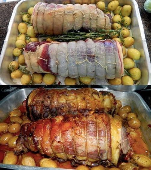 Lomo Relleno al Horno con Papas: Una Receta Jugosa y Deliciosa