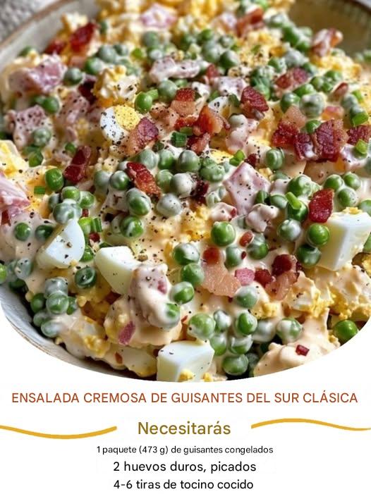 Ensalada Cremosa Sureña de Guisantes