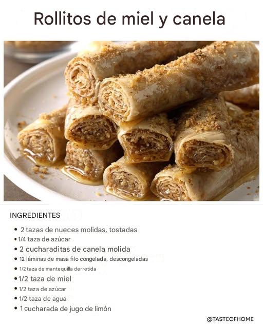 Rollitos de Phyllo con Nueces y Canela
