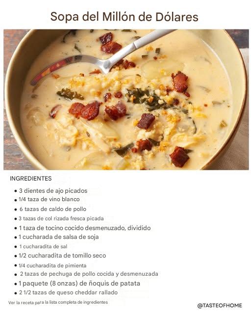 Sopa Millonaria – Receta Gourmet