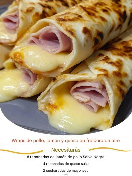 Wraps de Pollo Caliente en Freidora de Aire