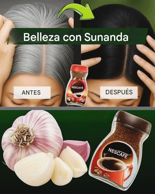 Remedio Natural para las Canas: Mezcla de Café y Ajo para el Cabello