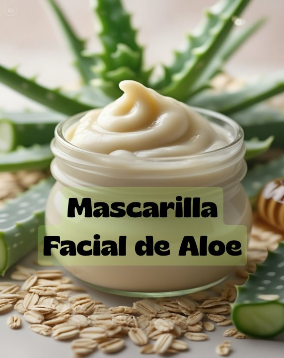 Mascarilla Casera Facial de Aloe, Avena y Miel