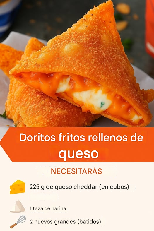 Doritos fritos rellenos de queso