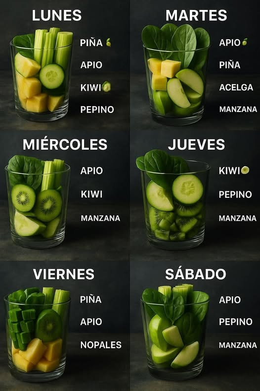 Jugos Verdes para Cada Día de la Semana