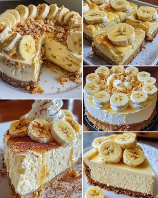 Cheesecake de Plátano Fácil y Delicioso