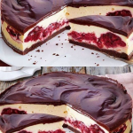 Tarta de Queso con Cereza y Cobertura de Chocolate