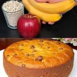 Bizcocho de Plátano, Manzana y Avena