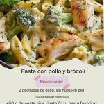 Pollo con Ajo y Brócoli en Salsa Cremosa