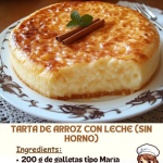 Tarta de Arroz con Leche (sin horno)