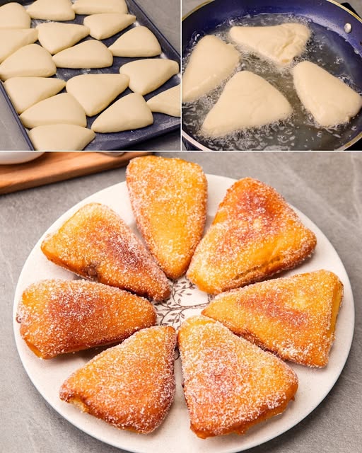 Triángulos de bollos dulces: ¡esponjosos y fragantes!