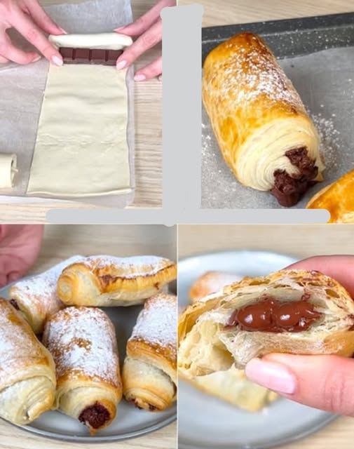 Irresistibles Hojaldres de Chocolate – Un Placer Crujiente y Fundente que Debes Probar