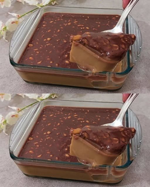 Postre Cremoso de Café y Chocolate con Cacahuates