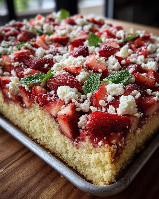 Pastel de Fresas con Crema en Bandeja