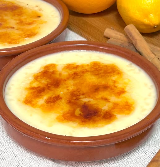 Arroz con Leche Asturiano (Cremoso y con Costra de Azúcar)