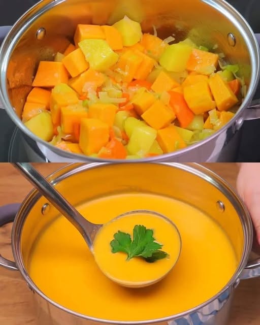 ¡Esta sopa de calabaza está tan deliciosa que la preparo todos los días!