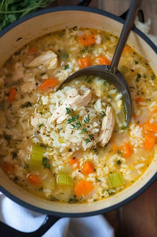 Sopa de Pollo con Arroz y Cúrcuma: Reconfortante y Saludable
