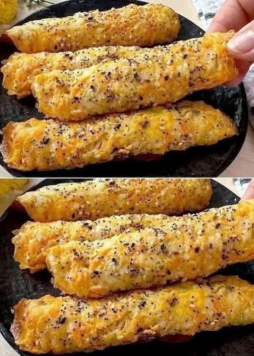Panes planos de zanahoria con queso