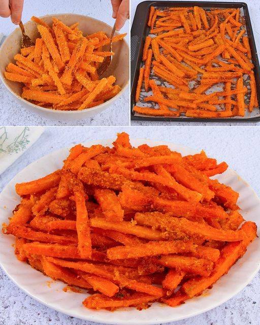 Palitos de zanahoria y parmesano picantes: ¡una guarnición crujiente!