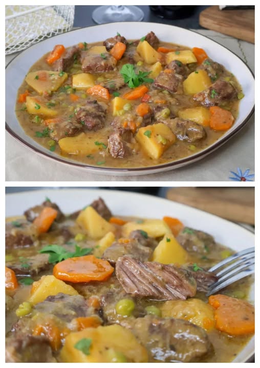 Carne guisada con patatas y verduras: receta paso a paso