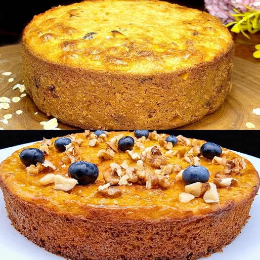 Pastel de Avena, Manzana y Zanahoria (Sin Azúcar ni Harina)